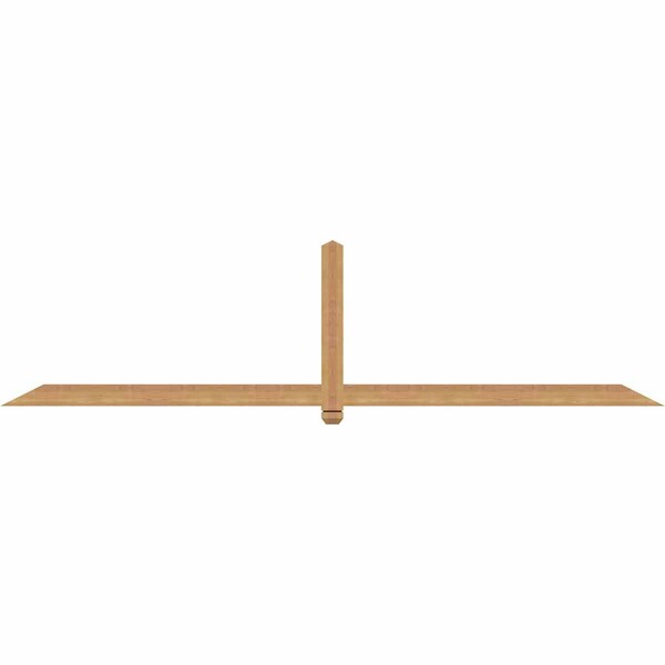 Ekena Millwork Eugene Smooth Timber Gable Bracket, Western Red Cedar, 108"W x 27"H x 1 1/2"D x 3 1/2"F, 6/12 Pitch GBW108X27X0204EUG00SWR - main